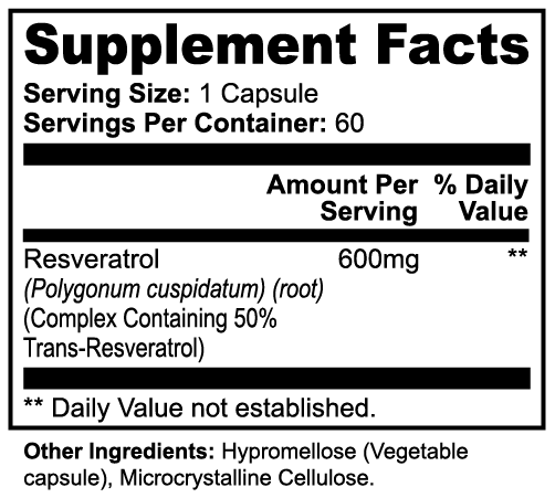 Resveratrol 600mg - Nutrition House