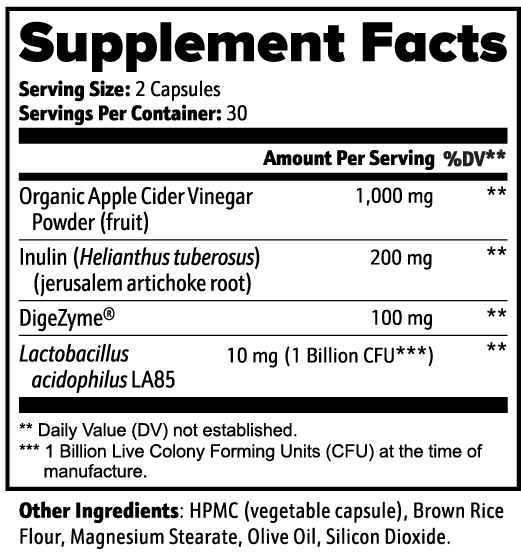 Apple Cider Vinegar Capsules - Nutrition House