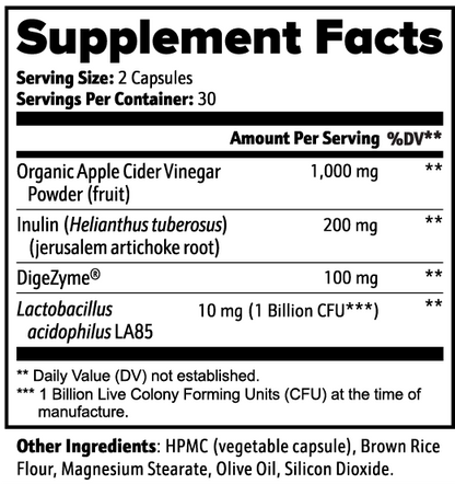 Apple Cider Vinegar Capsules - Nutrition House