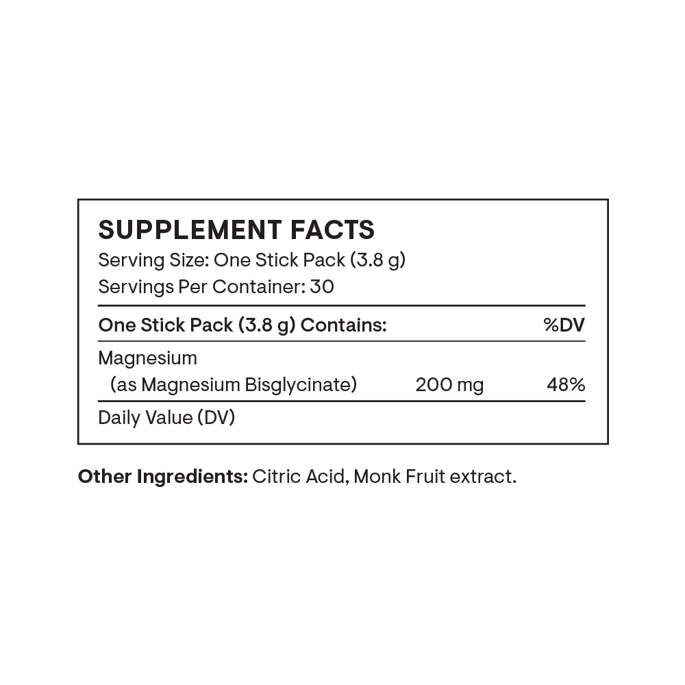 Magnesium Bisglycinate - Travel Packs - Nutrition House