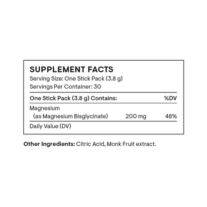 Magnesium Bisglycinate - Travel Packs - Nutrition House