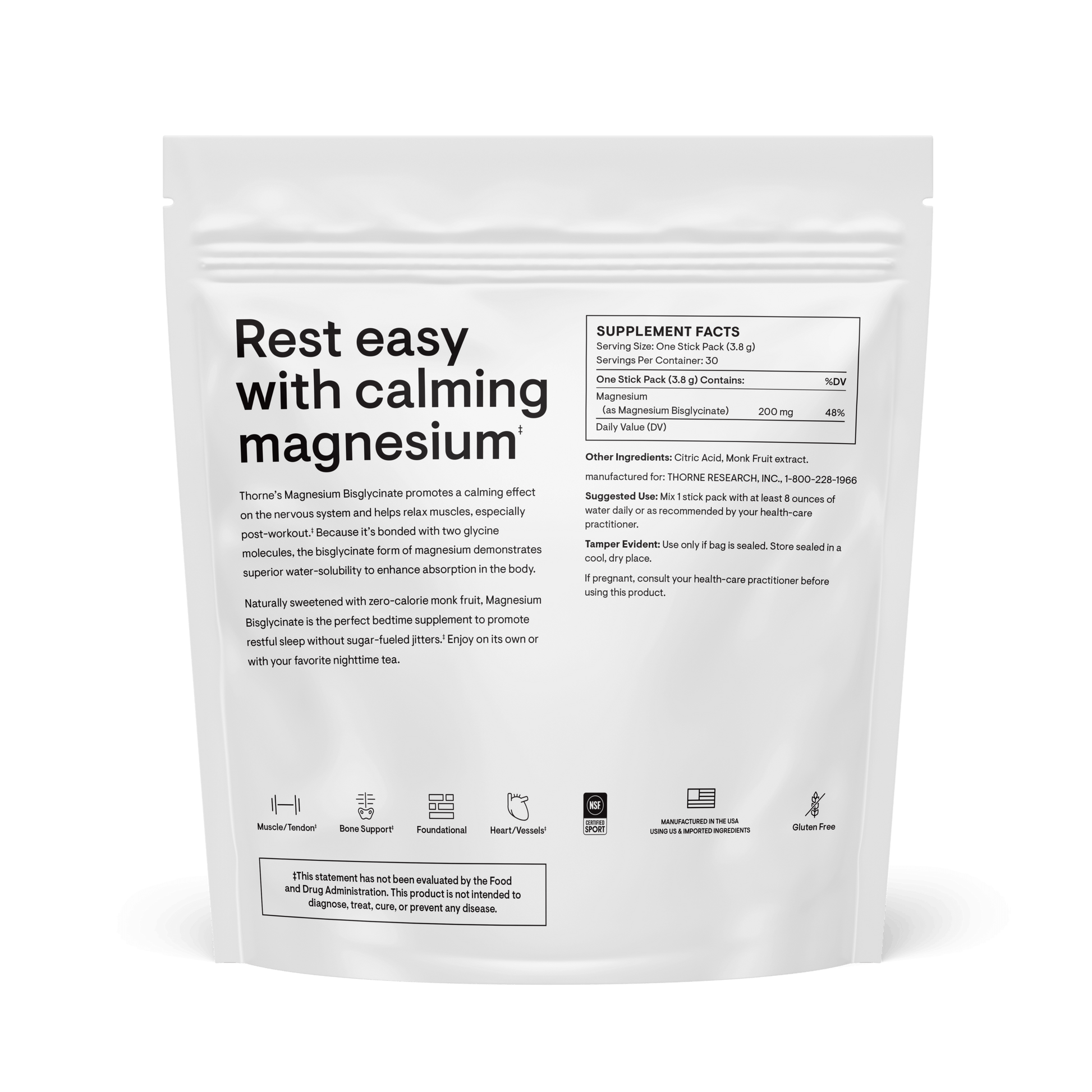 Magnesium Bisglycinate - Travel Packs - Nutrition House